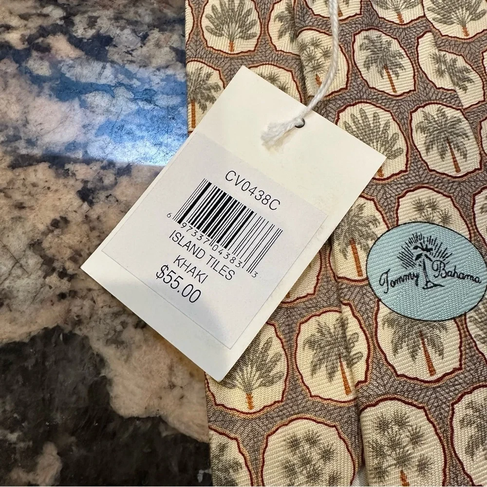 Tommy Bahama Khaki Island Tiles Tie 58” x 4”